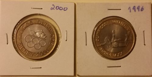 Moedas 200 escudos Sidney e Atlanta