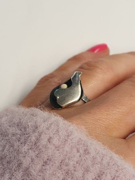 autorski pierścionek srebro 925