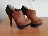 Botki buty zamsz jesień platforma r.39