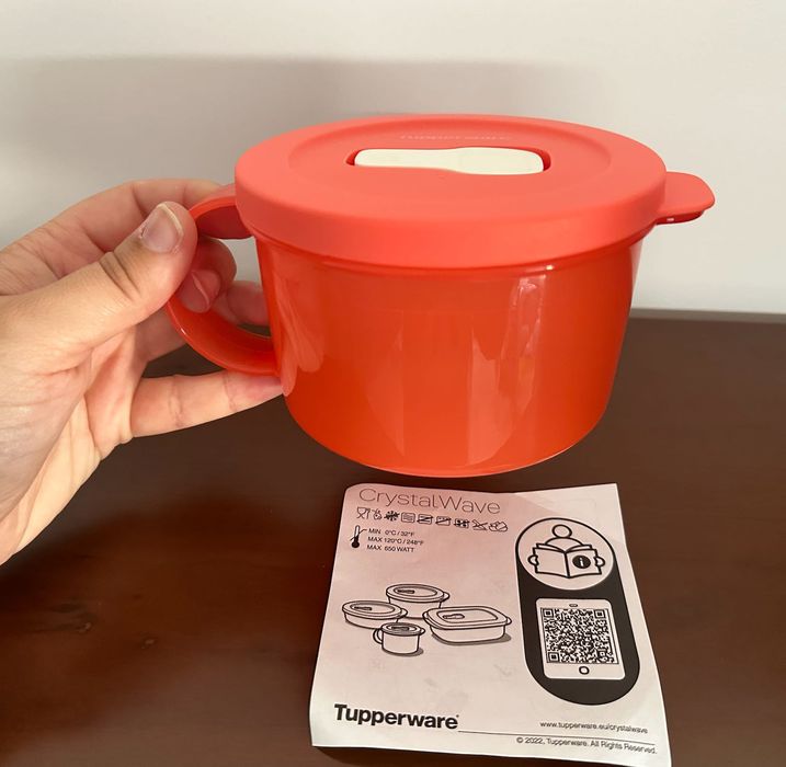 Caneca Crystalwave (microondas) Coral ou Rosa Tupperware