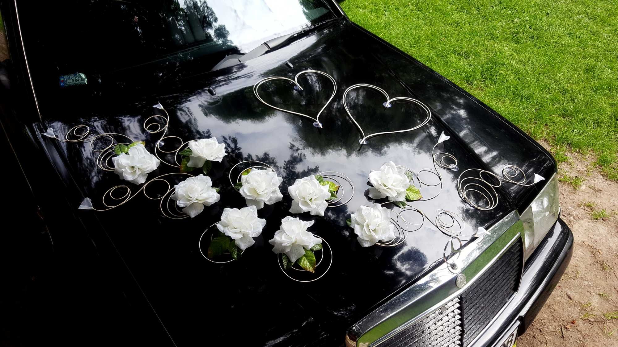 Dekoracja samochodu ozdoby na auto do ślubu SERCA