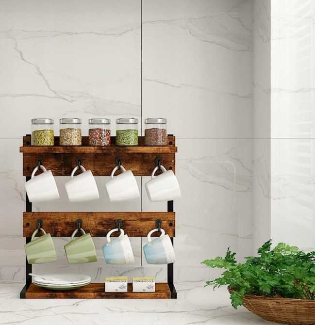 Wieszak NA KUBKI FILIŻANKI Stojak Regał Uchwyt Stojąca Półka na 8x