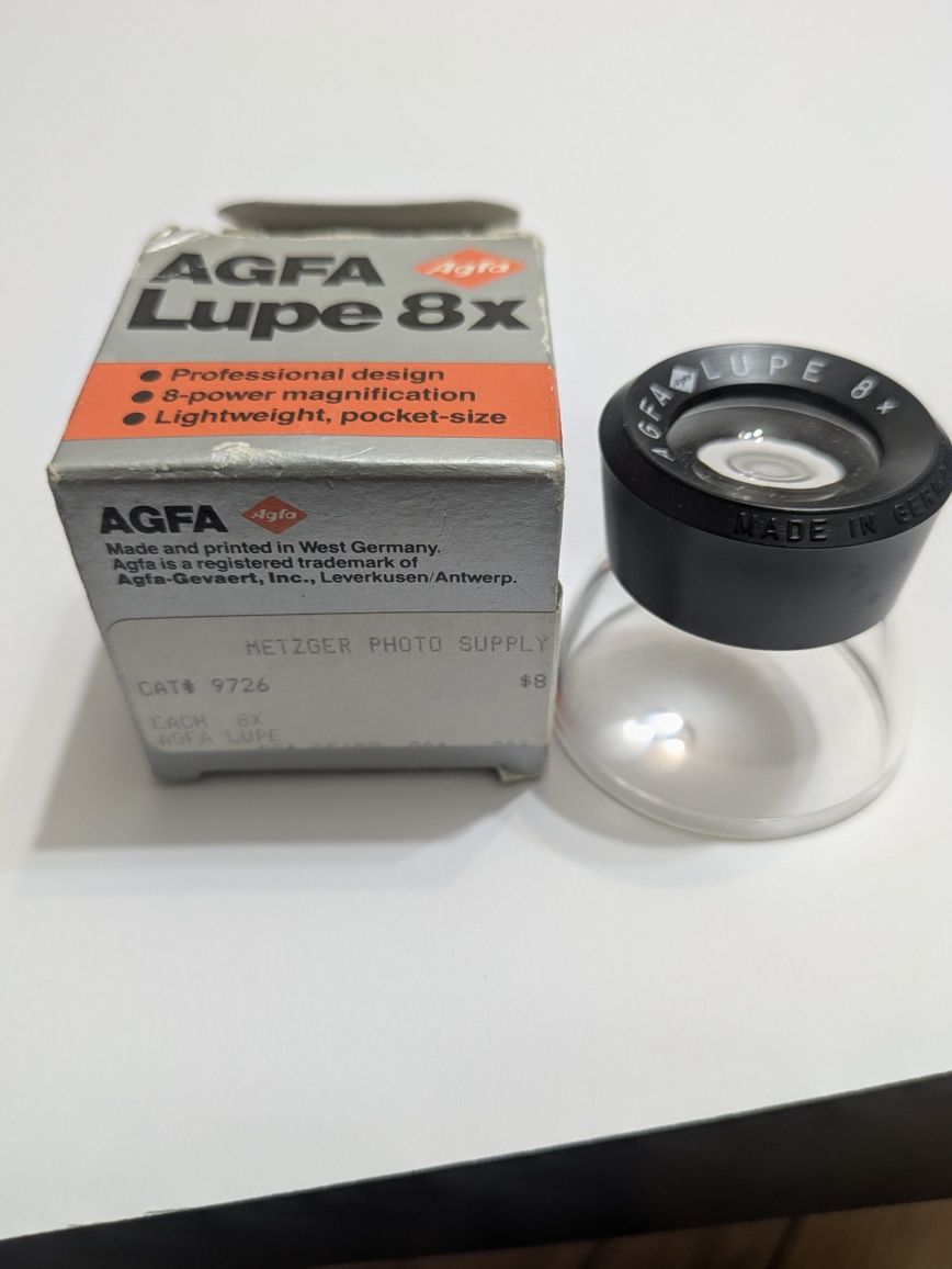 AGFA Loupe 8x , Lupe Loupe, Stand Magnifier, MADE IN GERMANY