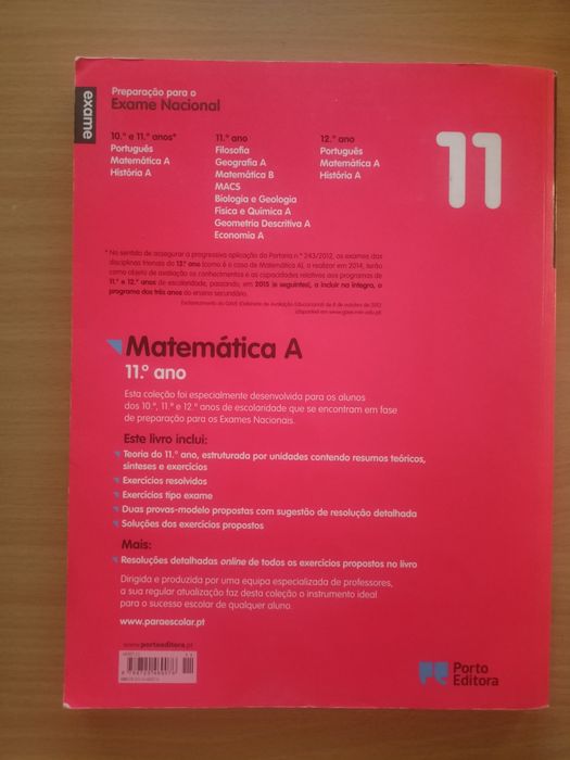 Preparação Matemática A 11 Ano