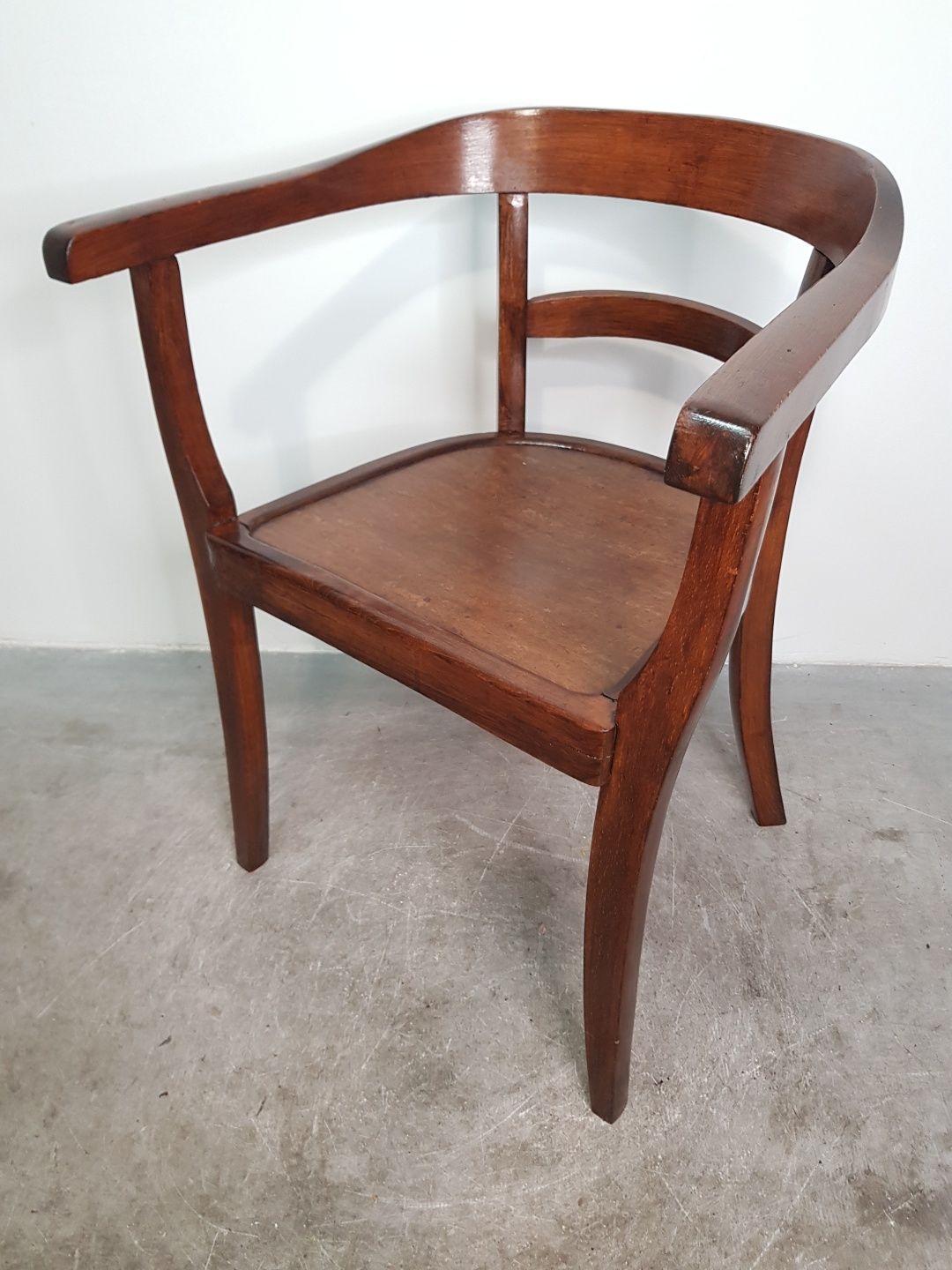 Fotel Gabinetowy Art Deco do Biurka Krzesło Vintage Lata 40/50 Secesja