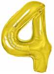 Złoty balon cyfra 4 zero 80 cm urodziny balony na hel powietrze złota