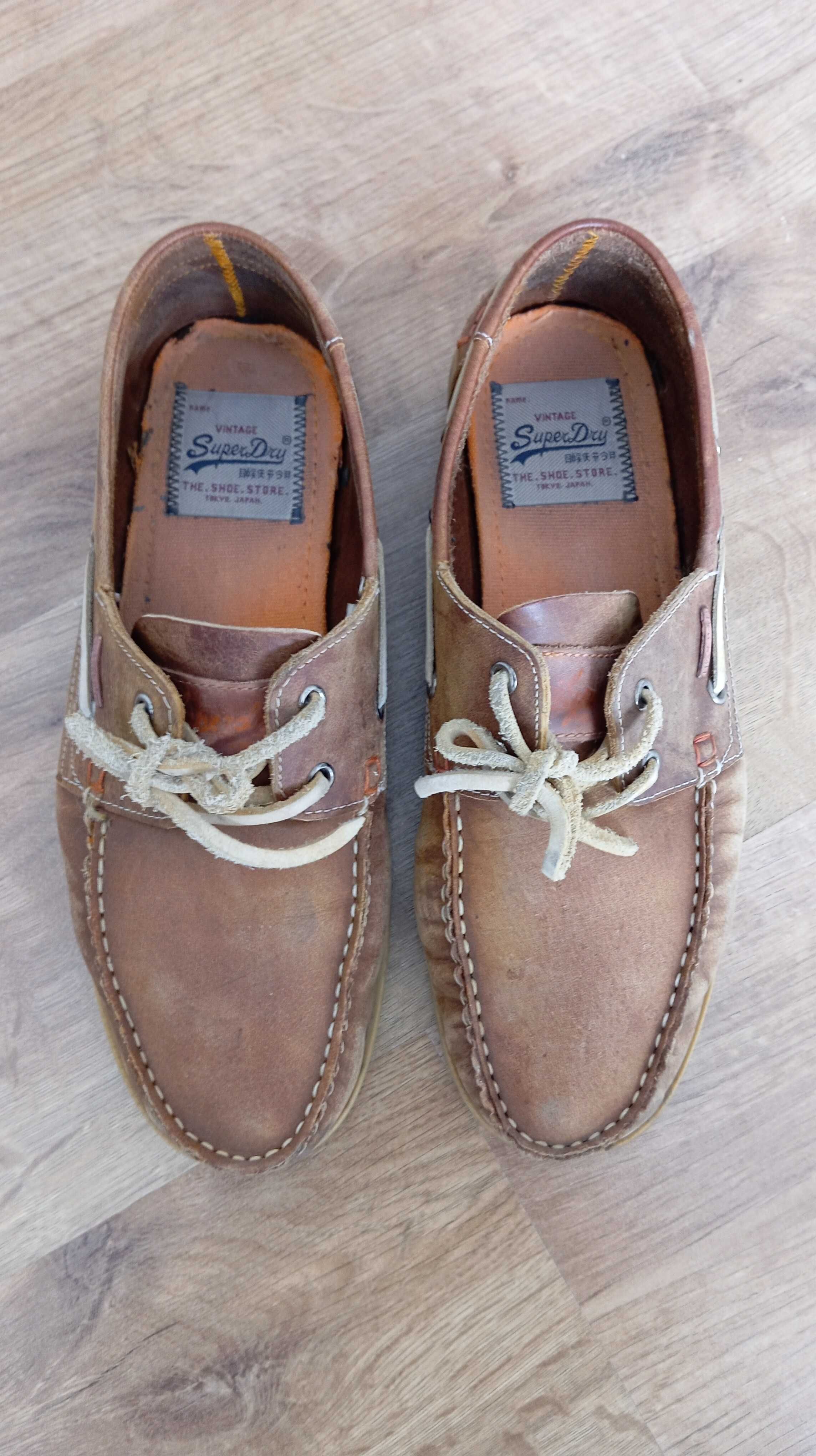 SUPERDRY mokasyny 44 skóra