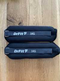 DrFit obciążniki do ćwiczeń na kostki i nadgarstki 1 kg (para) czarne