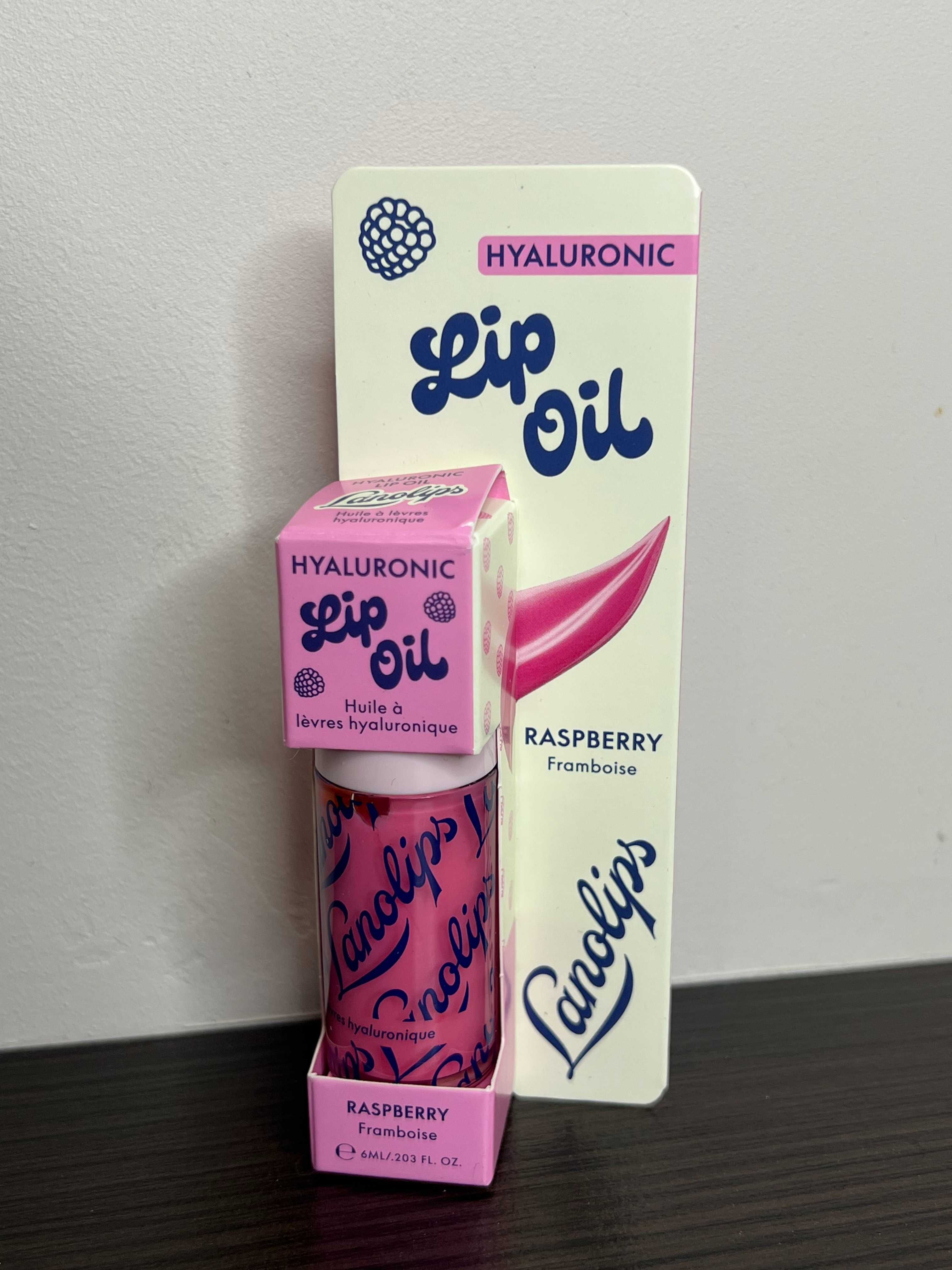 Malinowy olejek do ust z kwasem hialuronowym i lanoliną, LANOLIPS