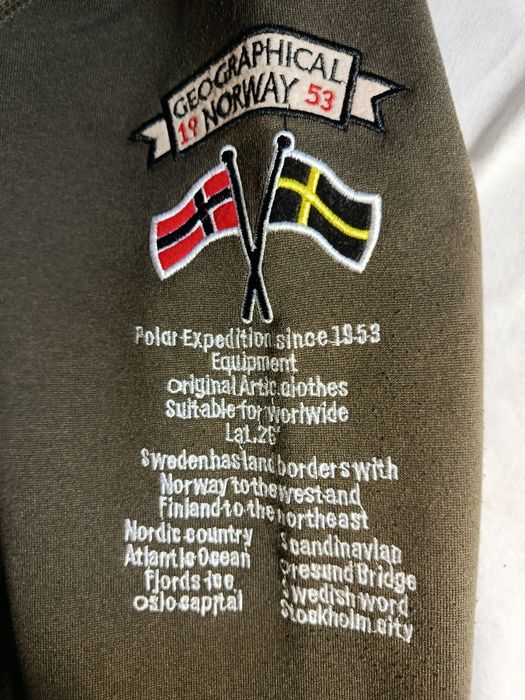 Geographical Norway Expedition Hoodie (L)

тепла оливкова худі з вишив