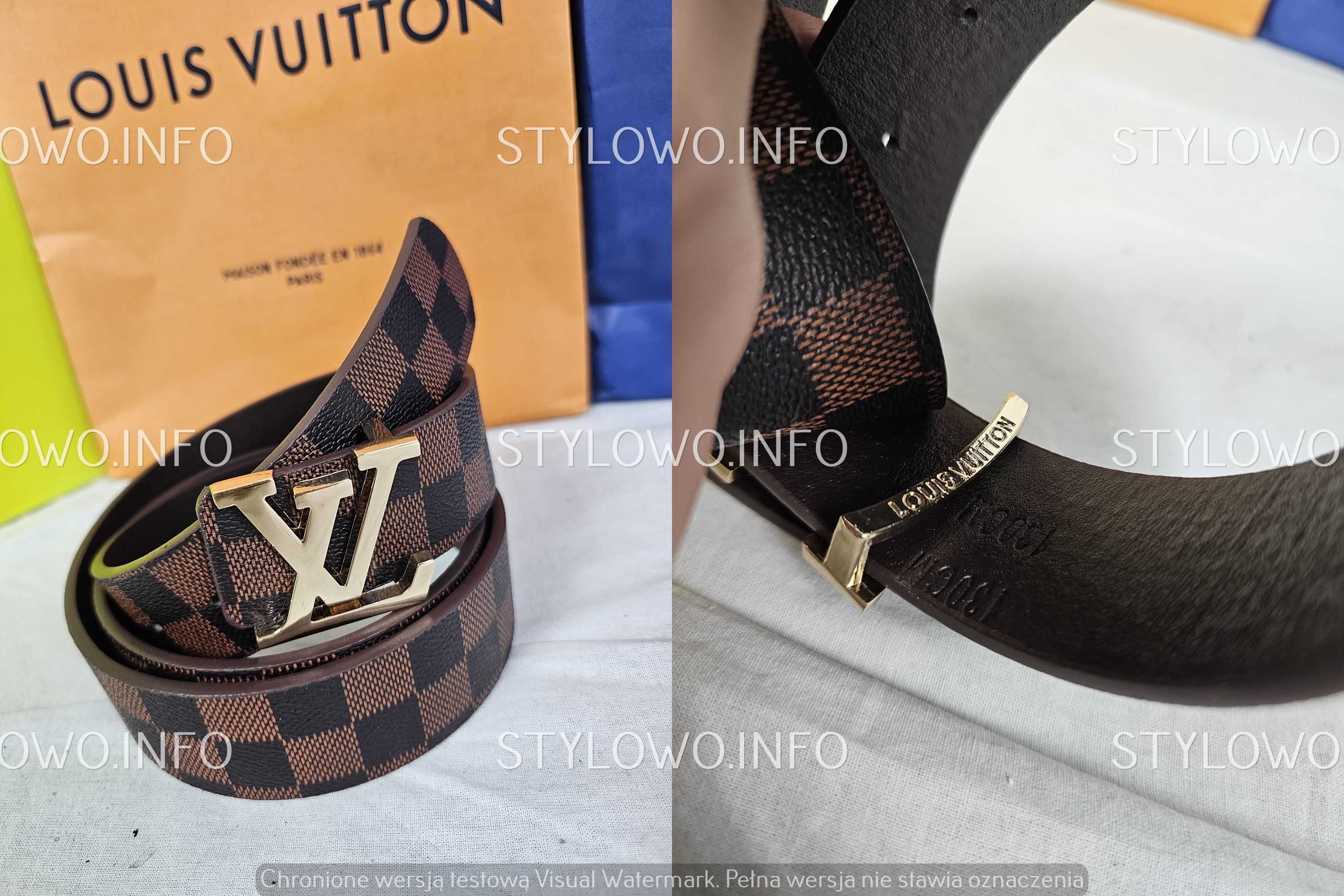 Pasek Louis Vuitton Pinko LV paski nowość logowane