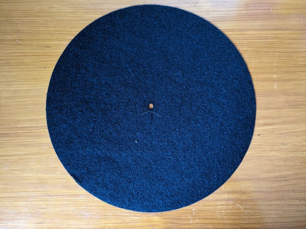 Tapete original Technics RGS0010 6mm e Skip mat preto em feltro