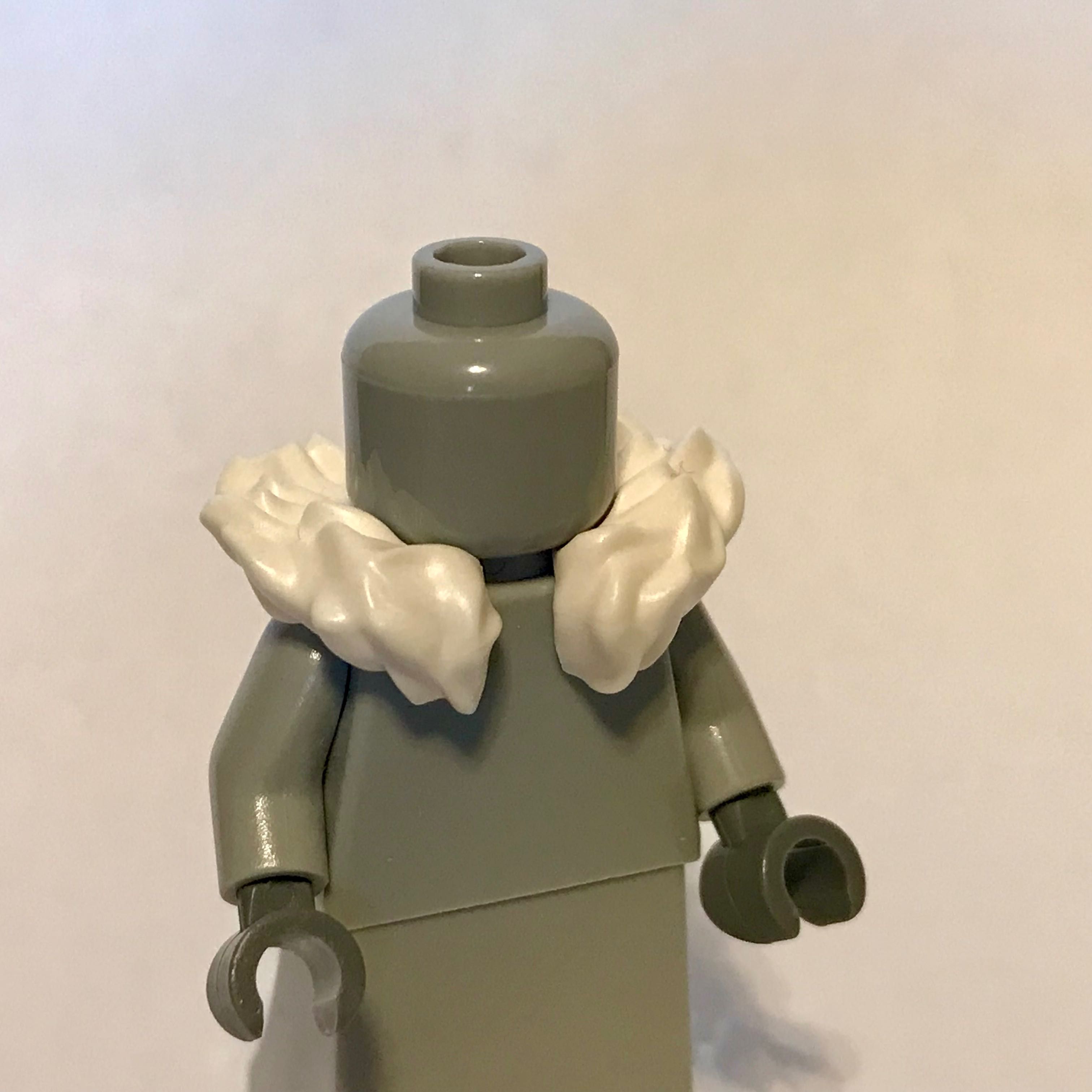 LEGO kołnierz futrzany biały