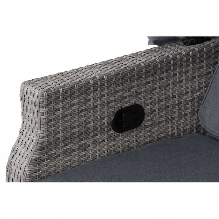 Wyspa SOFA Ogrodowa  LEŻANKA 2os. rozkładana z poduszkami i markizą!
