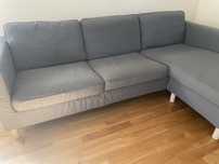 Kanapa z szezlongiem IKEA Parup szara