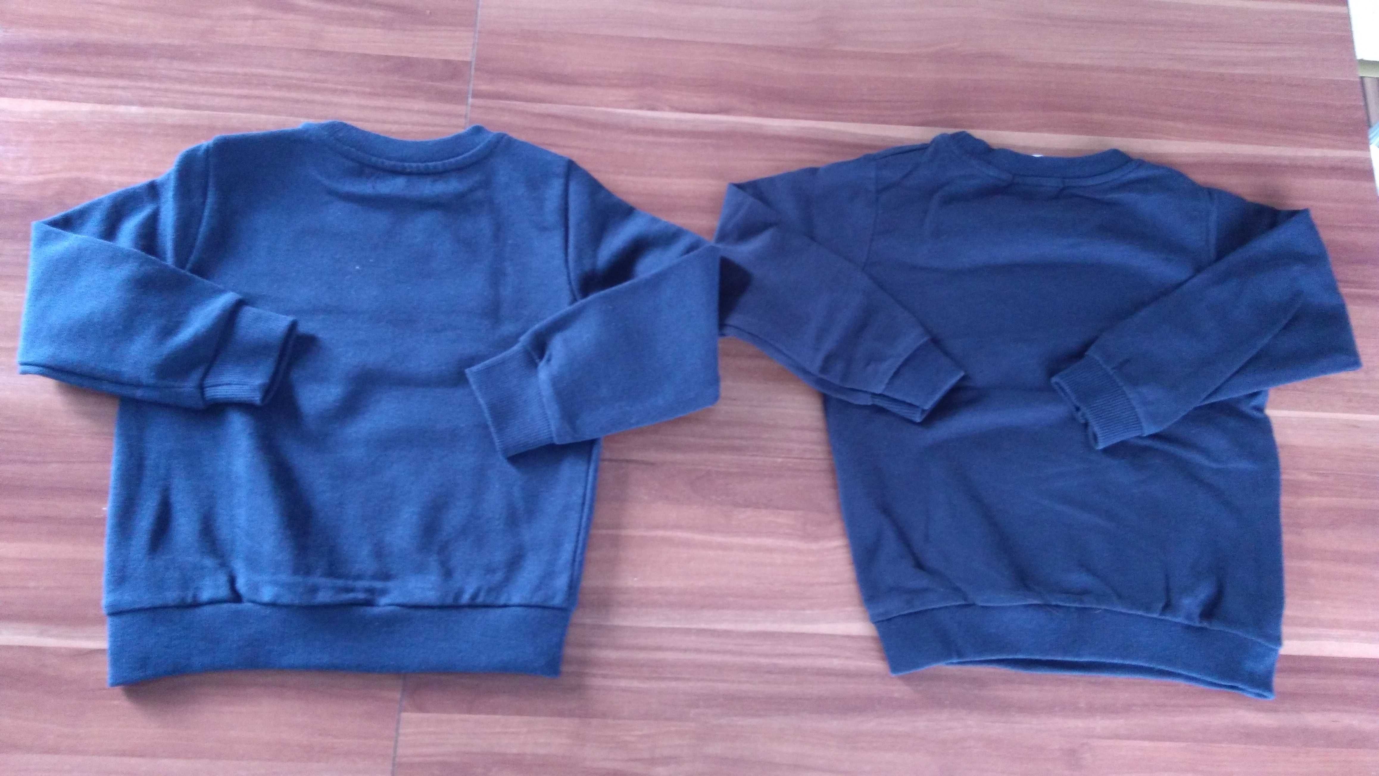 2 cienkie granatowe bluzy dla chłopca rozmiar 98