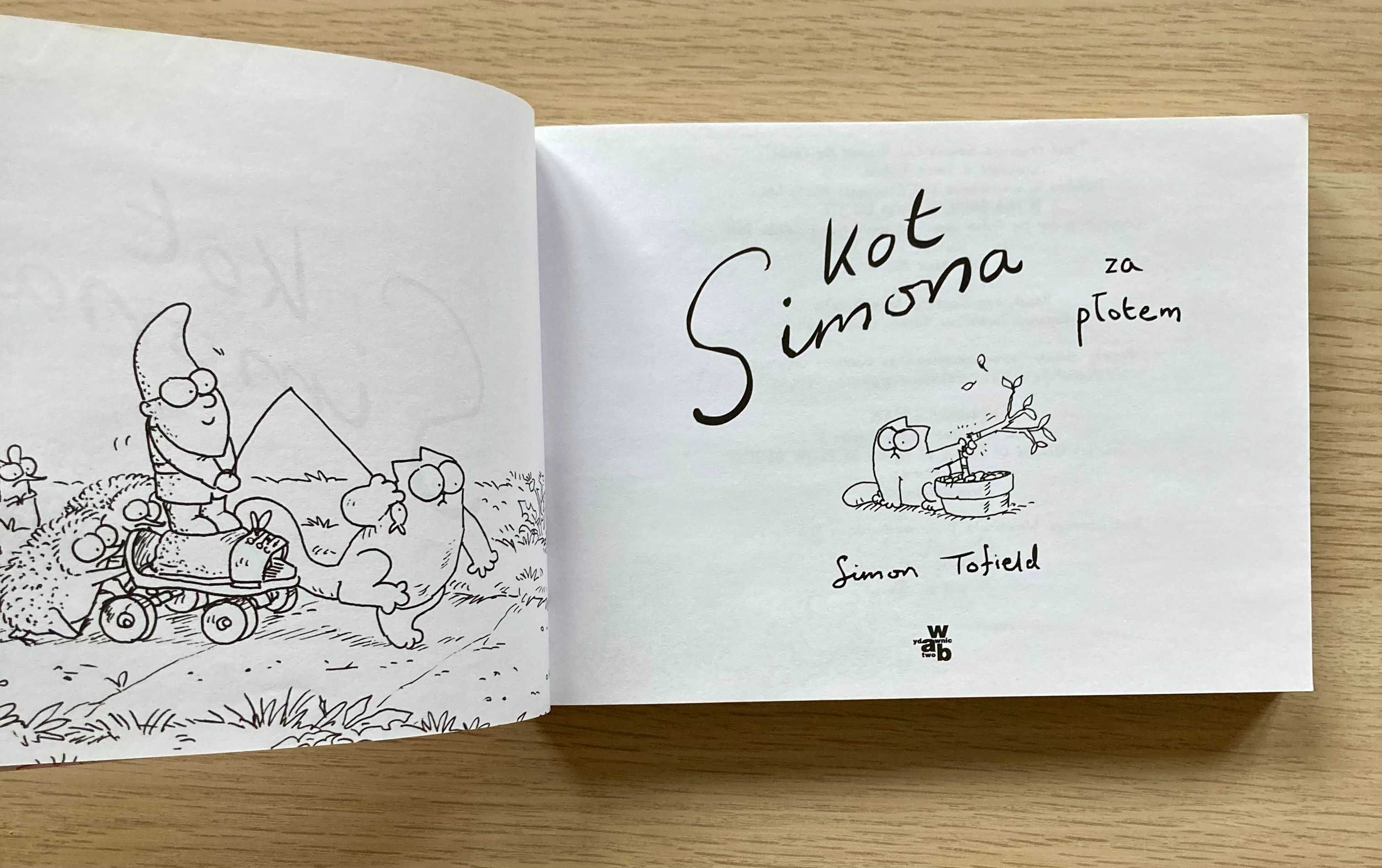 Kot Simona. Za płotem-Simon Tofield .Rysunki