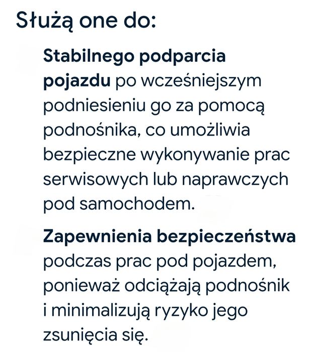 Podpórki samochodowe, kobyłki