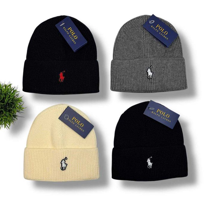 Шапка Polo Ralph Lauren , Шапка Поло чорна, сіра, бежева