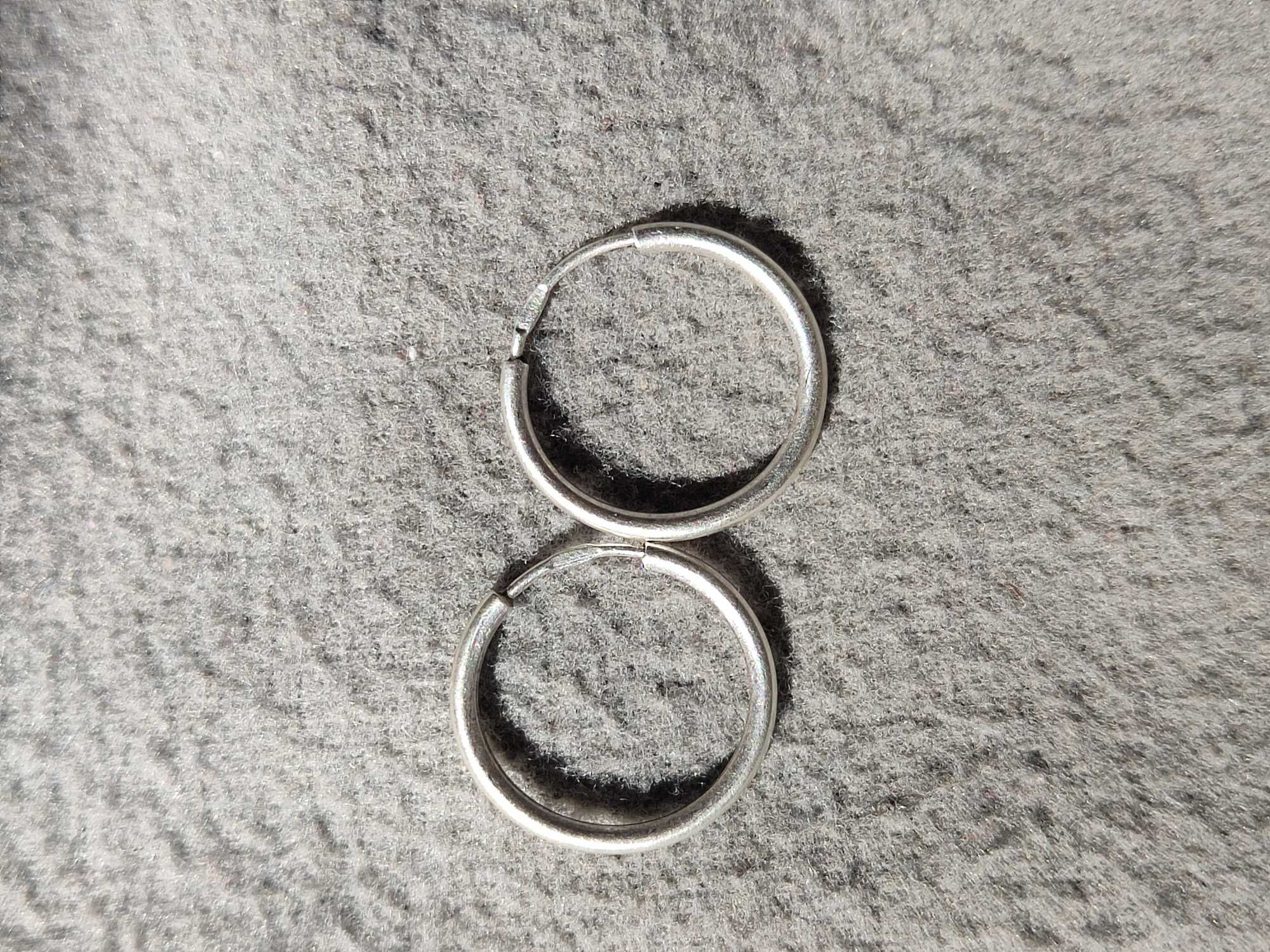 Серьги кольца серебро 925