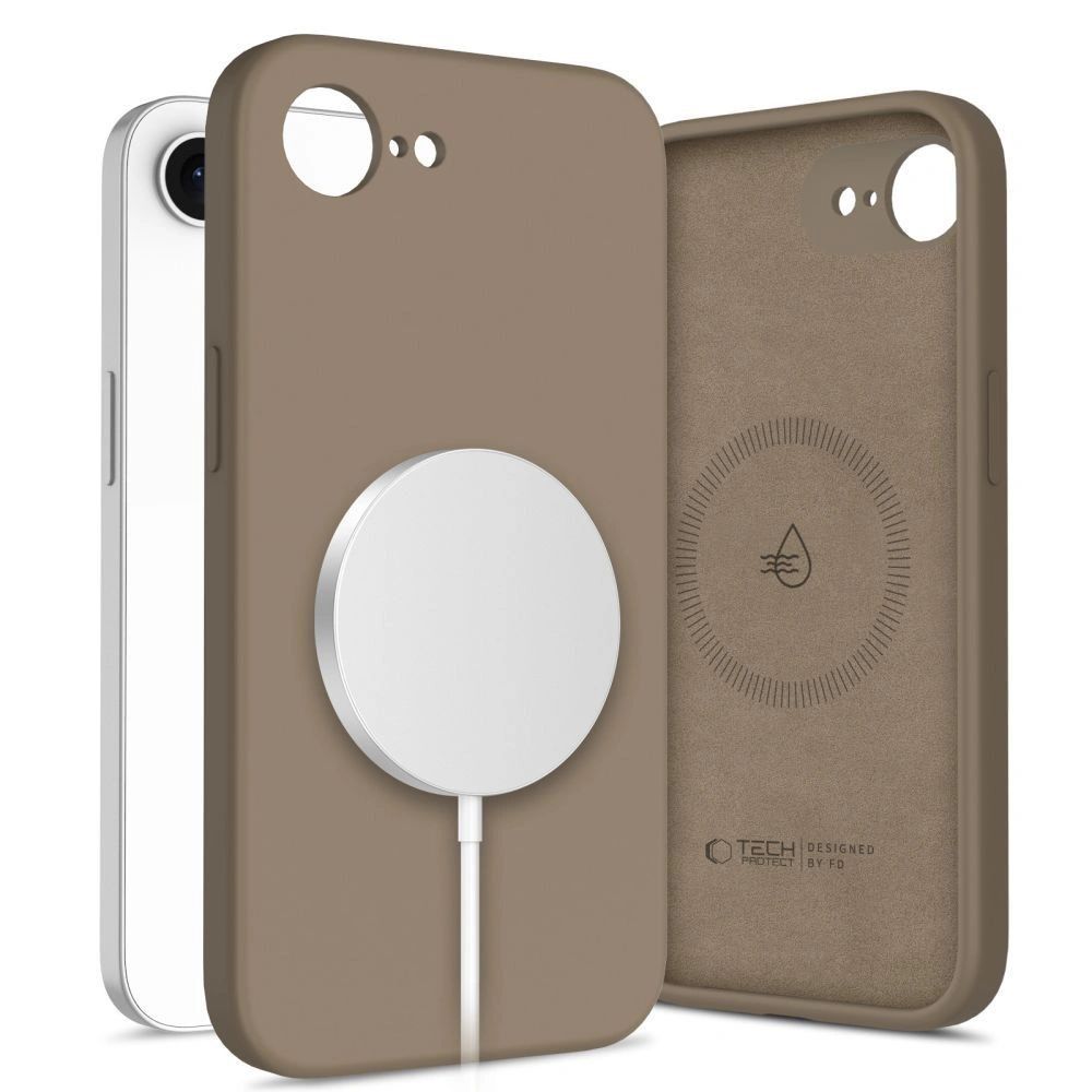 Etui Tech-Protect do iPhone 16e Magsafe Liquid Silicone Brown