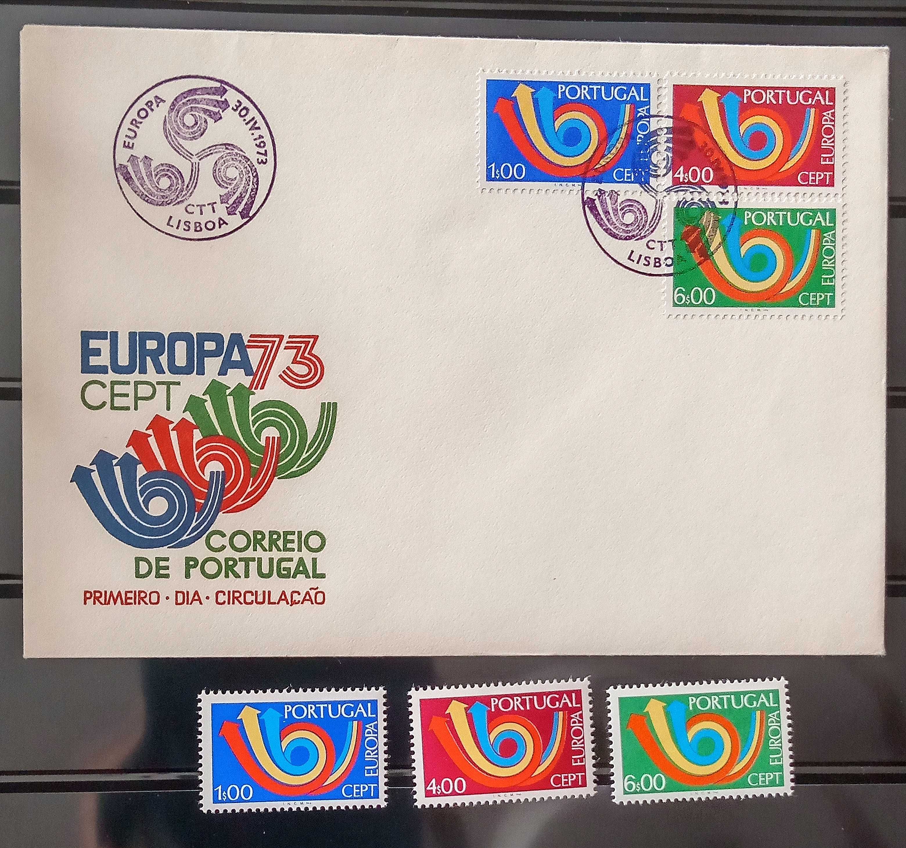 Selos Europa CEPT 1973 + FDC