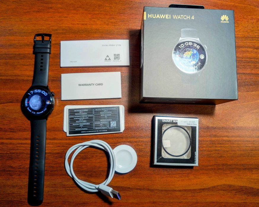 Huawei Watch 4 46 mm LTE eSIM – Smartwatch, etui, pasek, box, bd stan
