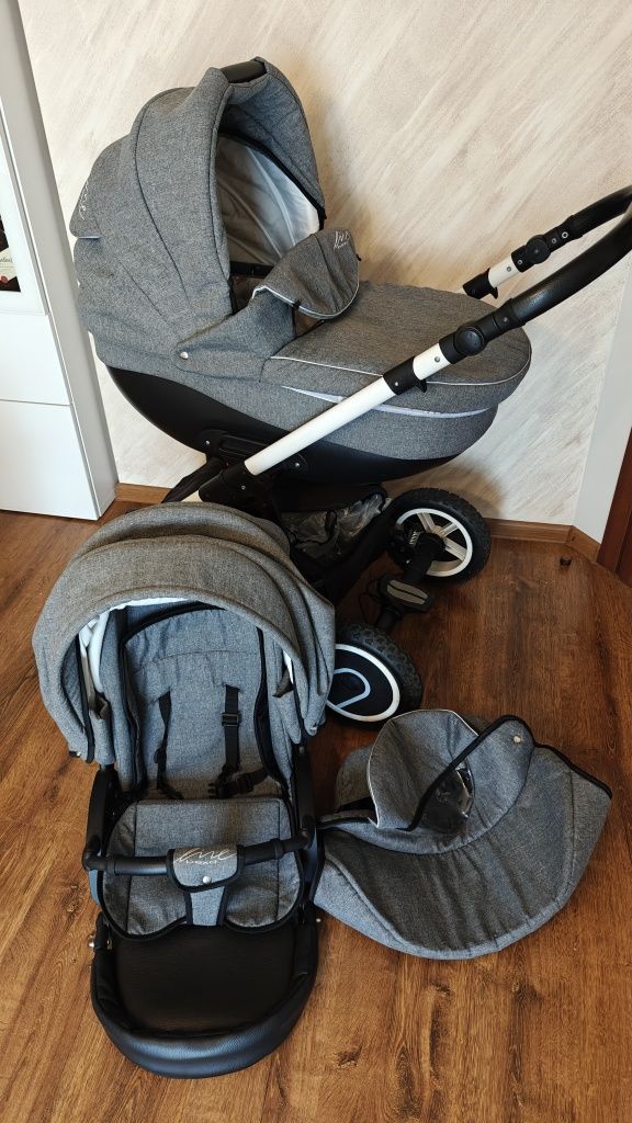 Wózek gondola - spacerówka Bexa Linę + torba + adaptery Cybex