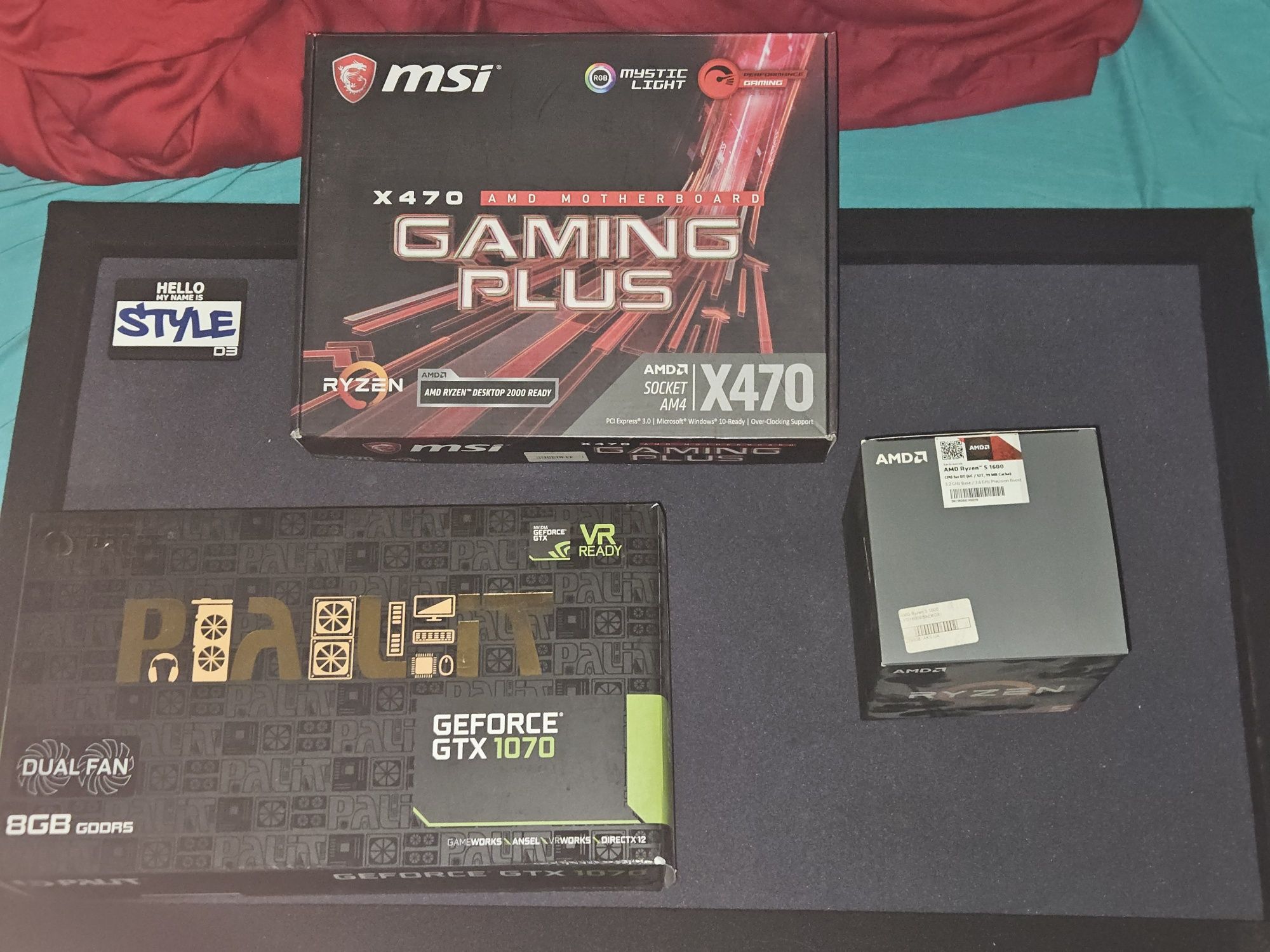 ПК ryzen 1600, gtx 1070, 16 GB