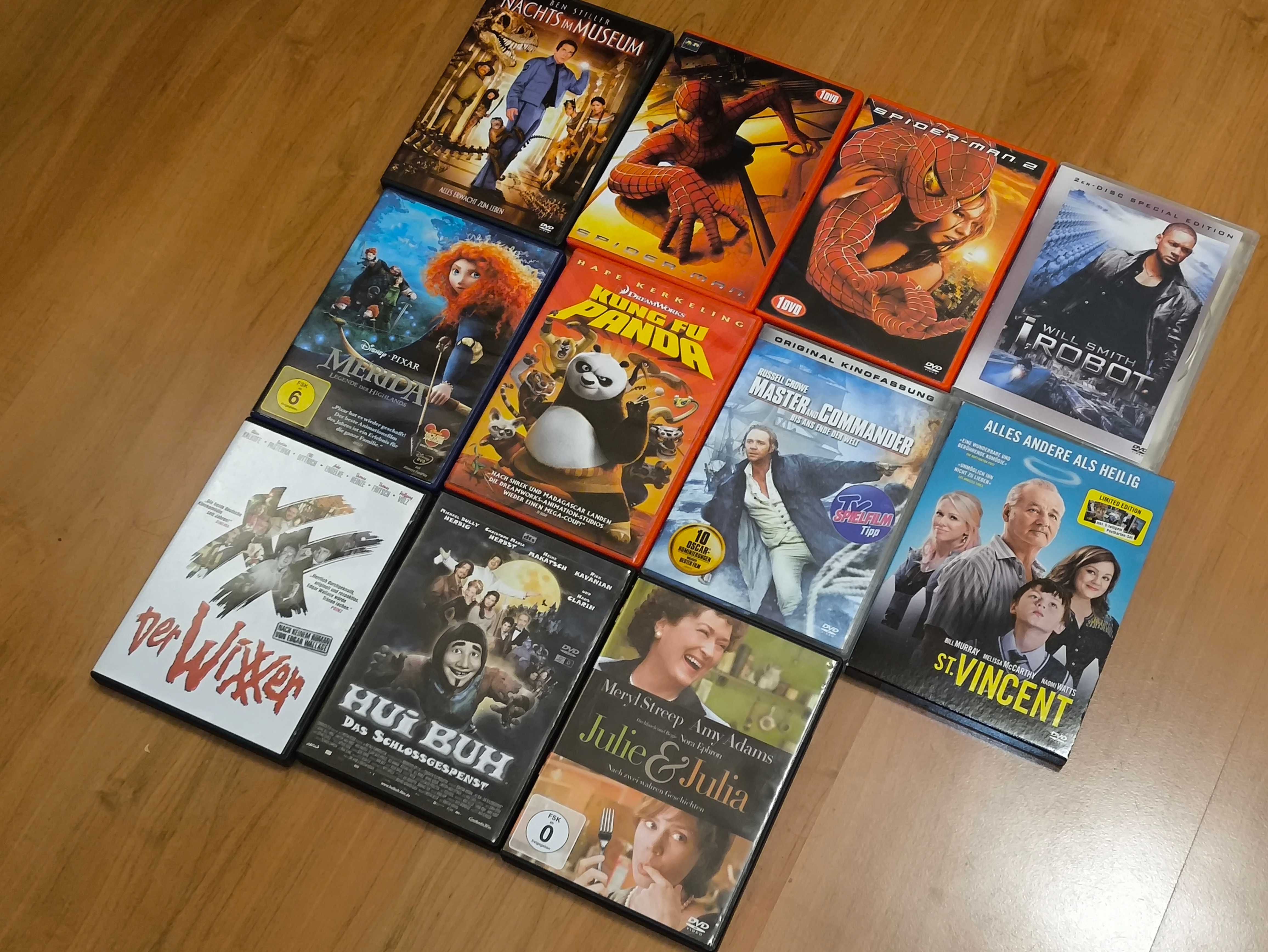 Zestaw 11 Filmów DVD – Animacje, Komedie, Sci-Fi! wydania niemieckie