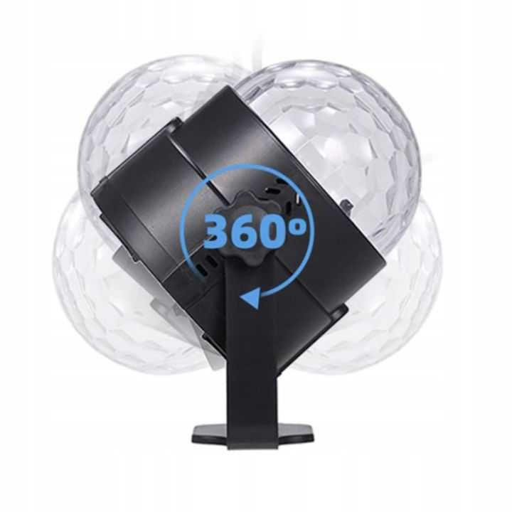 Kula disco projektor dyskotekowy reflektor LED RGB
