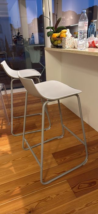 Two grey modern Bar stool stools