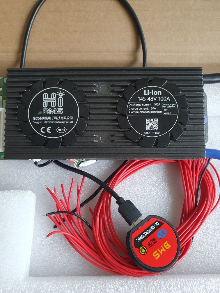 Bms 14s 48v 100A li-ion smart na bluetooth