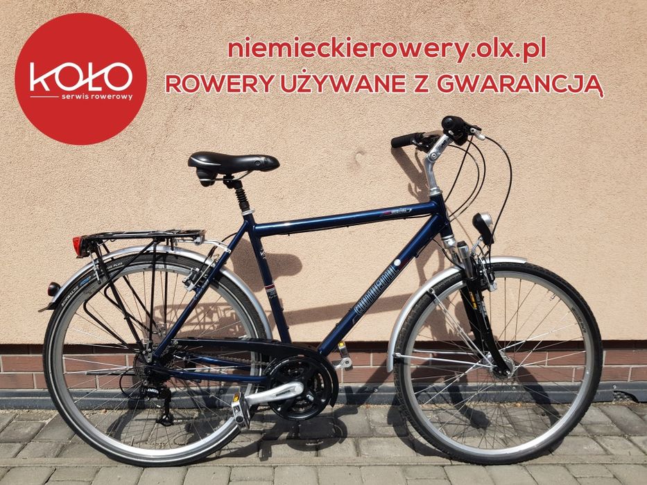Rower męski TREKKINGOWY CONTINENTAL koła 28 SHIMANO deore alu magura