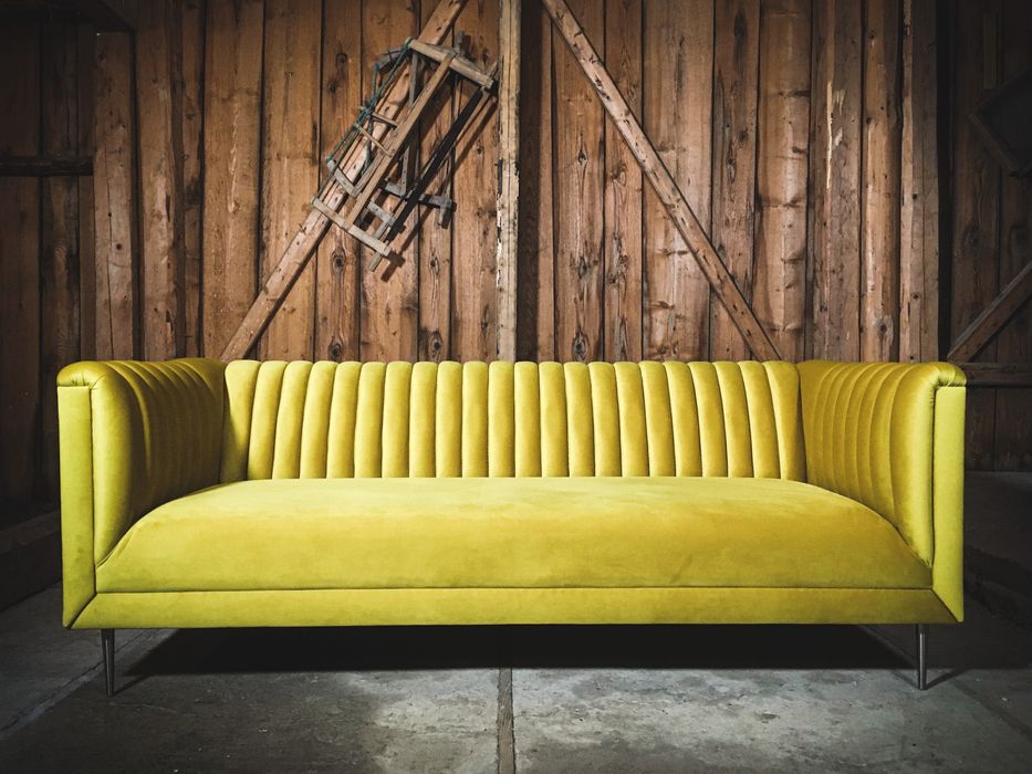 Sofa Kanapa chesterfield loft retro PRL modern salon kolory