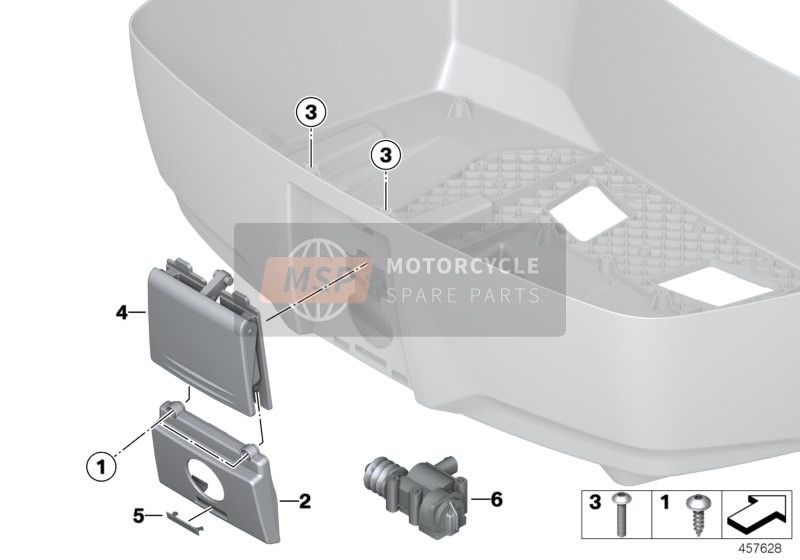 LOCK PANEL BMW K1600/Накладка на змок 46547729458