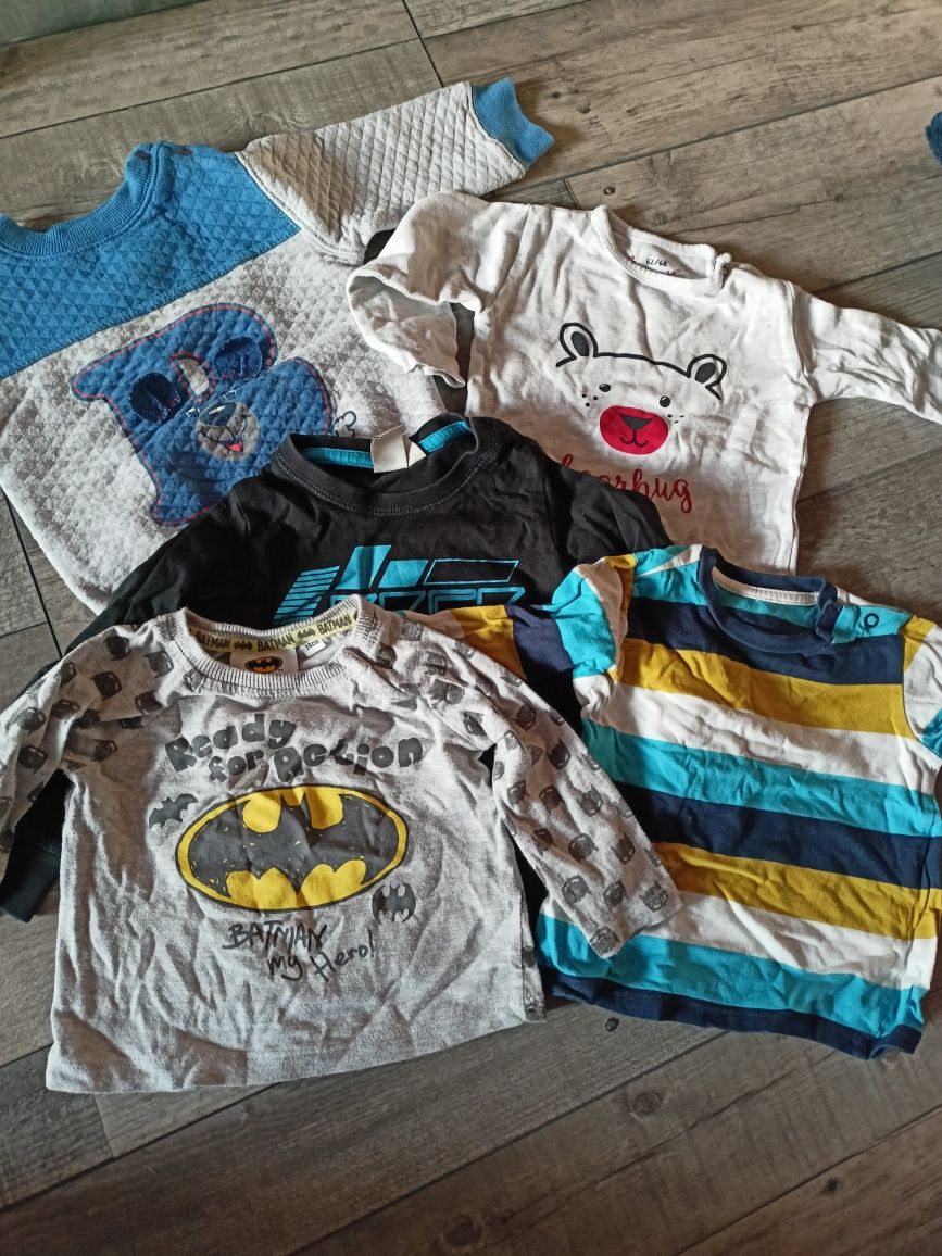 Paka ubrań zestaw 62 - 68 25 szt body bodziaki rampers bluza bluzy kos