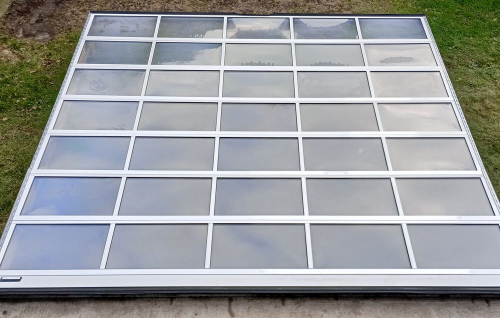 Brama 500x450 segmentowa garażowa panelowa aluminiowa przemysłowa