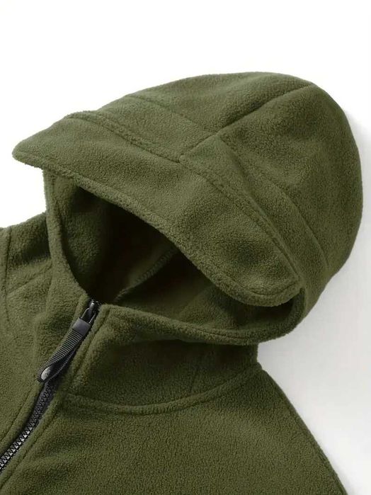 Тактична флісова кофта чоловіча з капюшоном Olive Green Розмір L