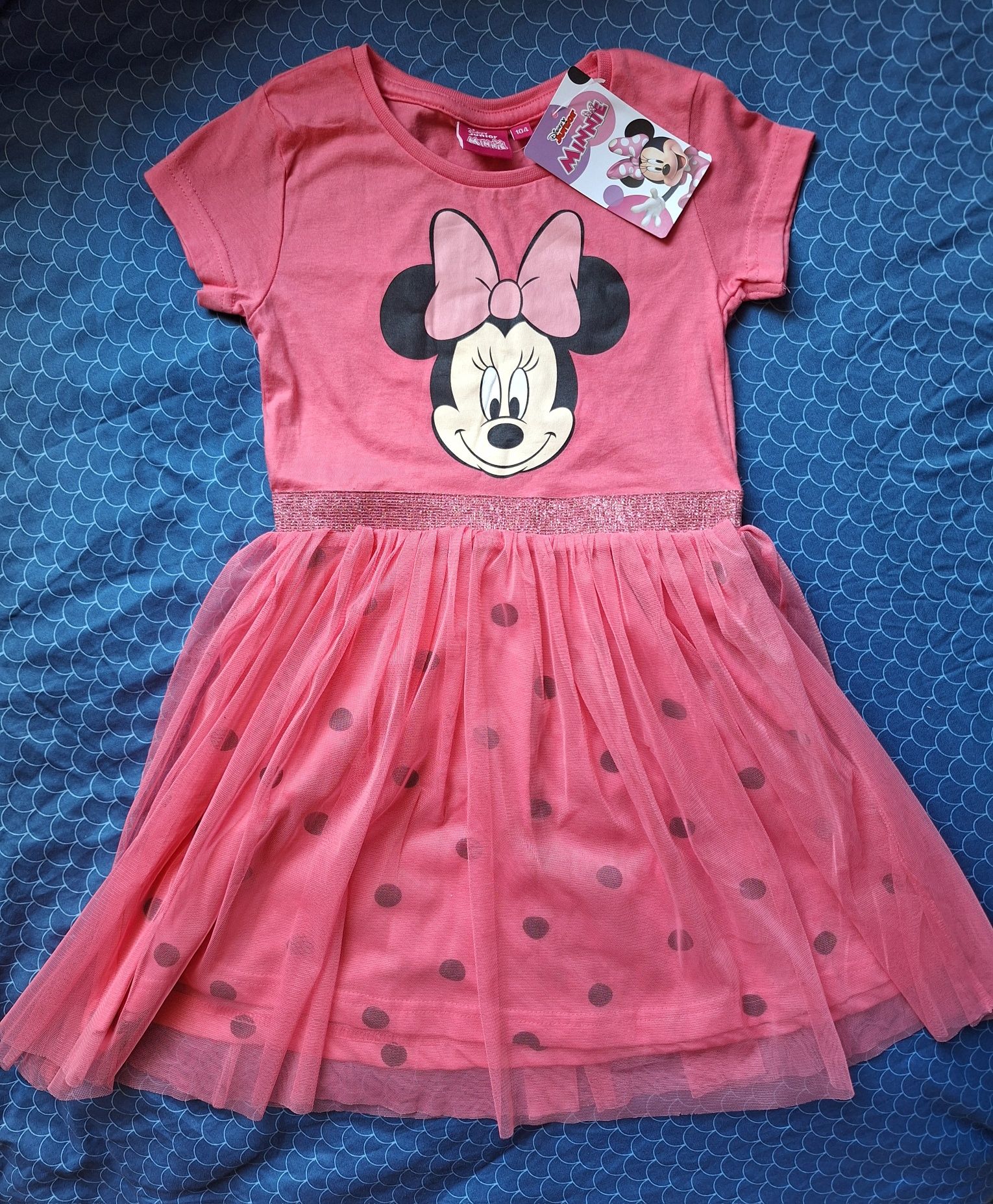 Nowa sukienka z Myszką Minnie na lato rozmiar 104