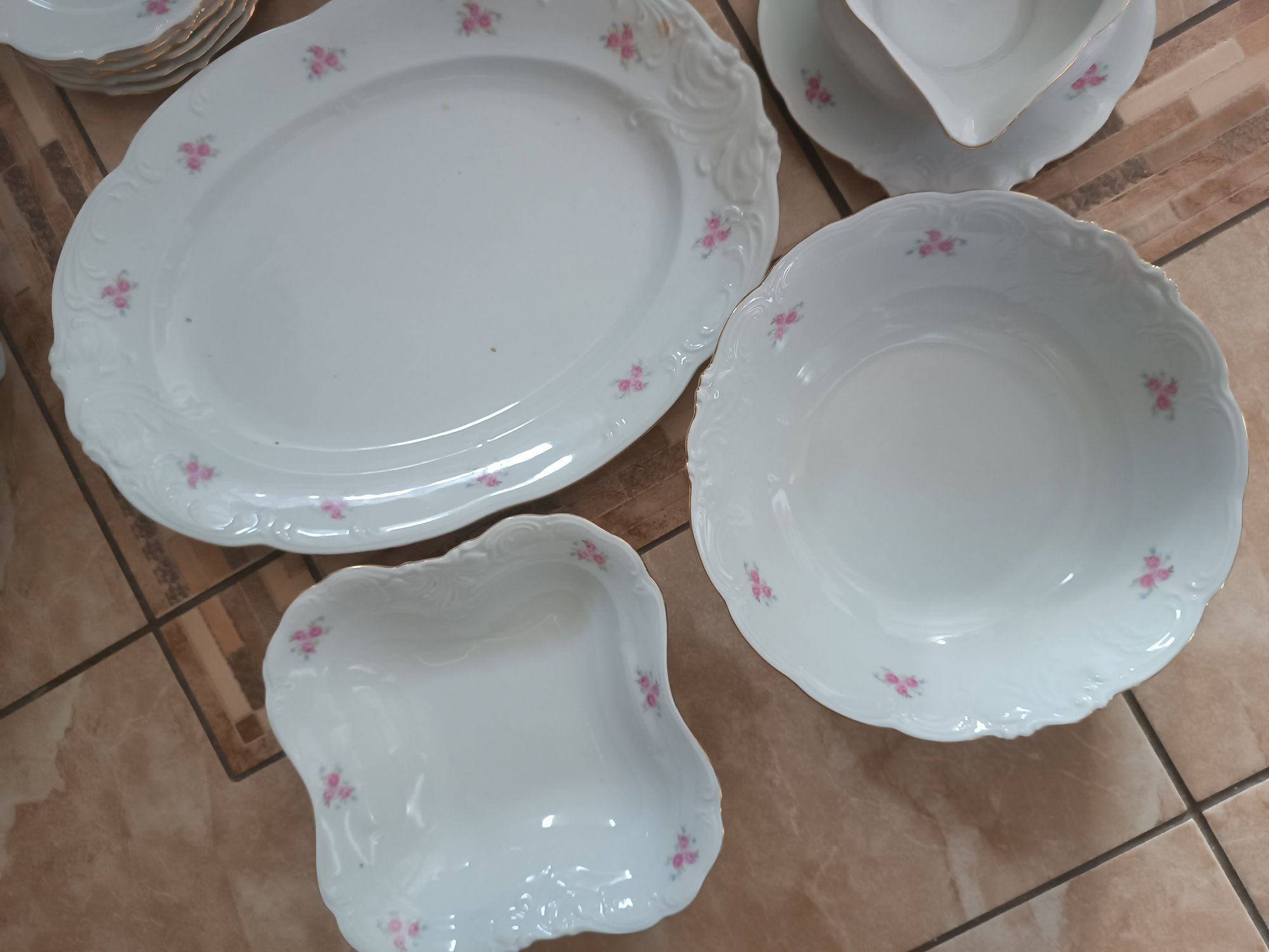 Zestaw obiadowy Porcelana Wałbrzych PRL