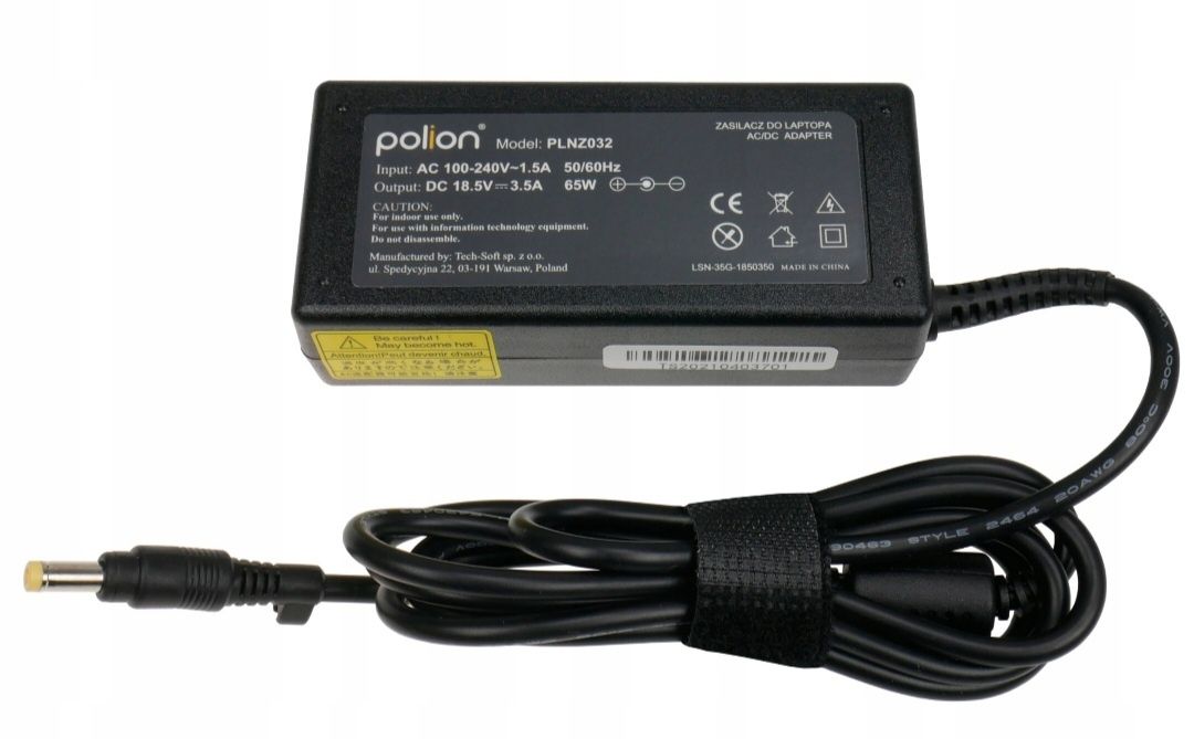 Ładowarka 65W do laptopa HP 18,5V 3,5A wtyk 4,8x1,7mm