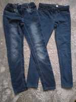 Zestaw spodnie jeans 152 bardzo dobry stan dla dziewczynki skinny