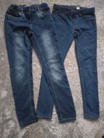 Zestaw spodnie jeans 152 bardzo dobry stan dla dziewczynki skinny