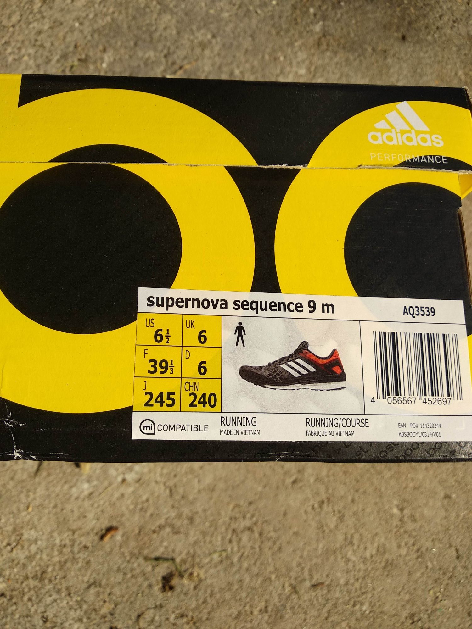 Adidas supernova sequence 9 , tam 39 1/3