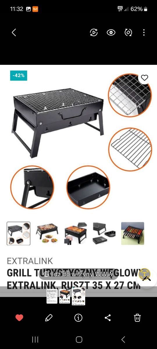 Grill turystyczny, walizka