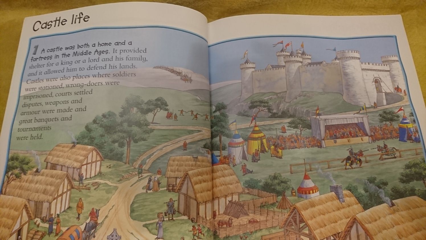 Rycerze i Zamki. Książka dla dzieci w języku angielskim.