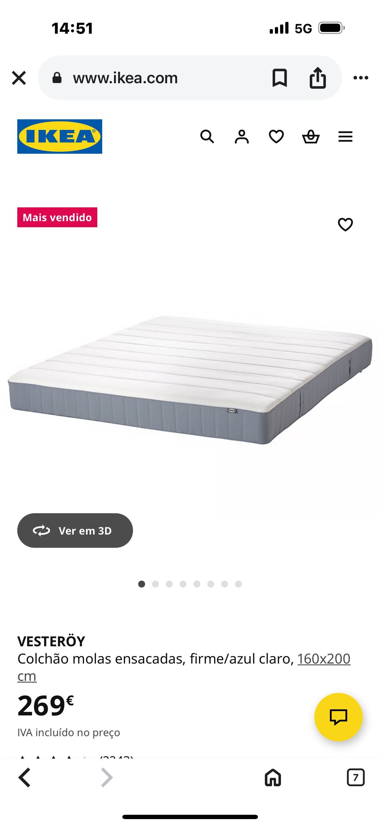 Vendo colchão novo 160/200 a estriar