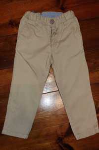 H&M, Materiałowe spodnie dla chłopca, beżowe, rozmiar 98