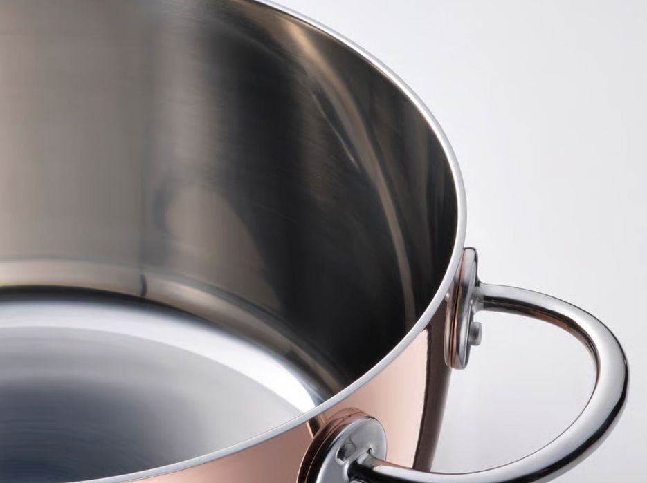 IKEA FINMAT Garnek z pokrywką, miedź/stal nierdz, 5l